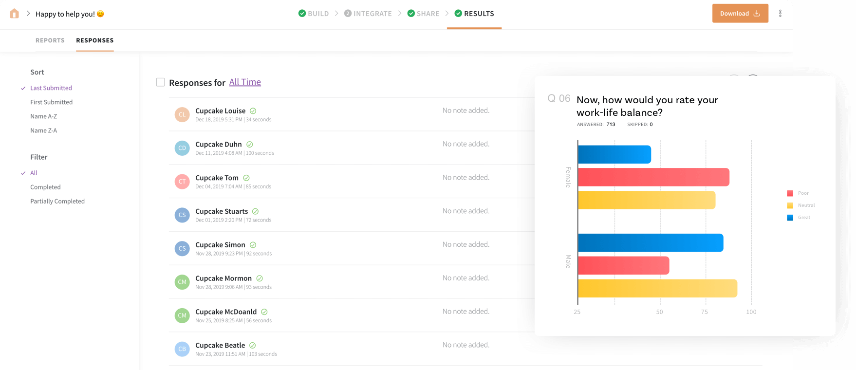 gain rich insights with surveysparrow