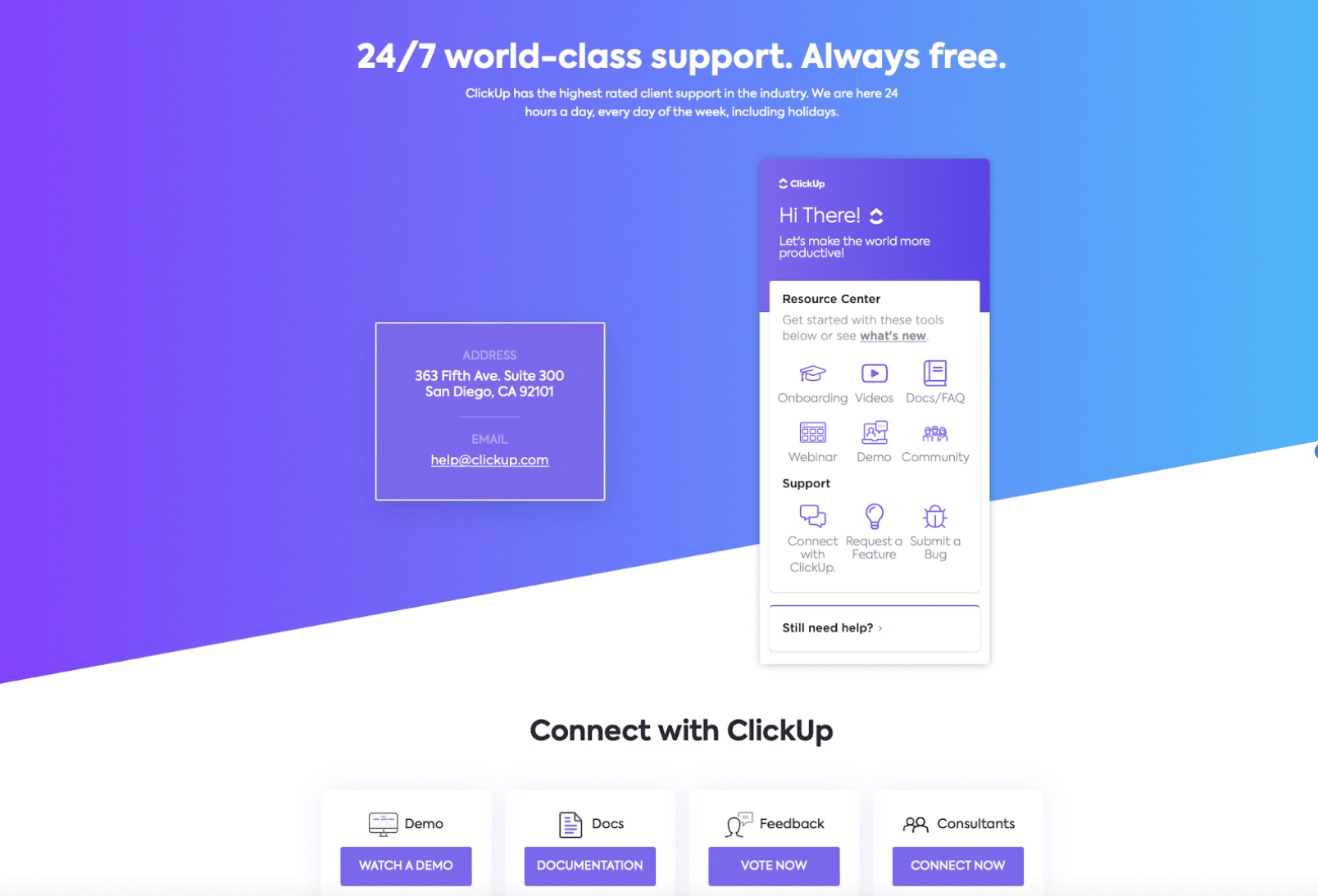 clickup support