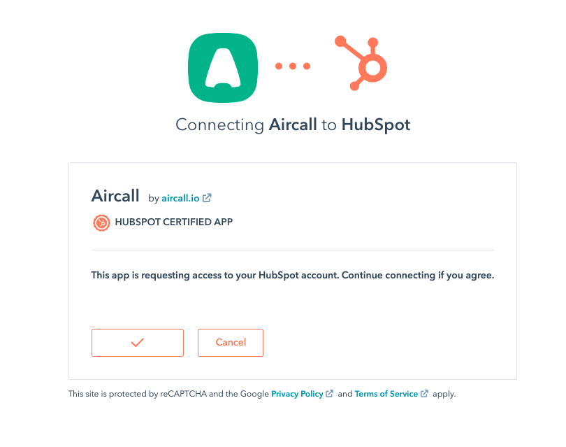 Integration Aircall HubSpot Step 7