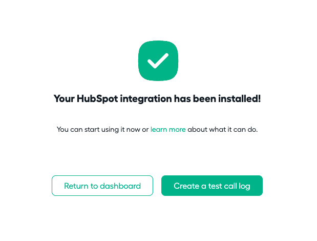 Integration Aircall HubSpot Step 8