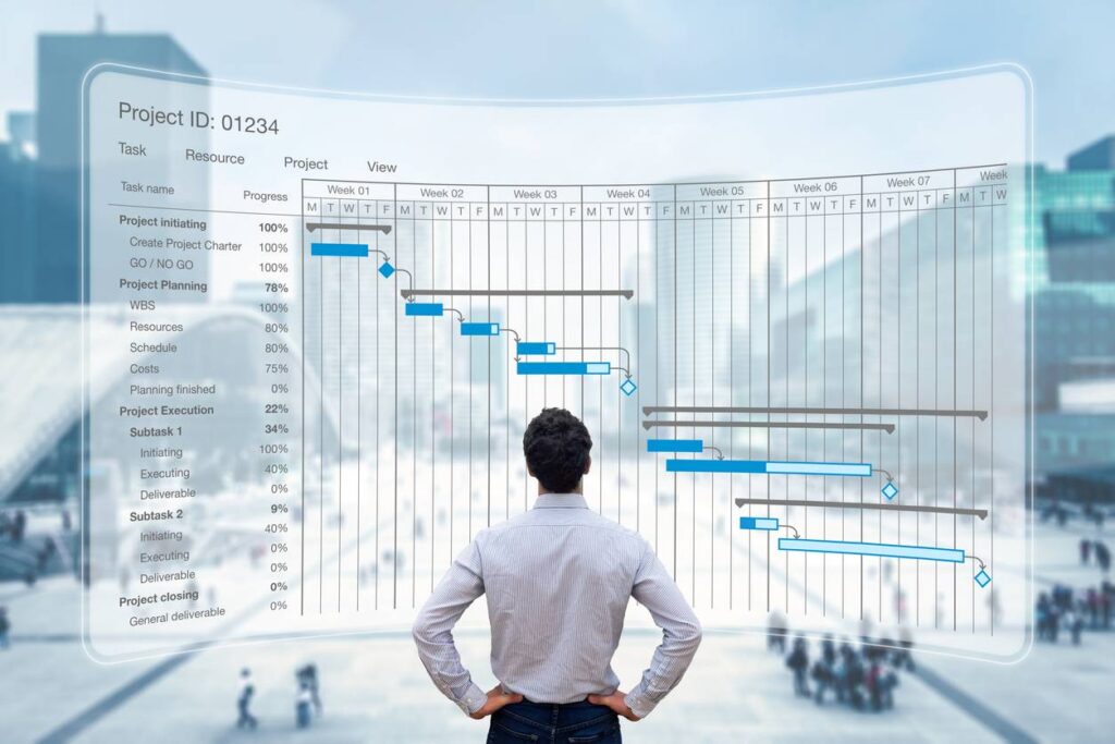 Gantt suivi de chantier