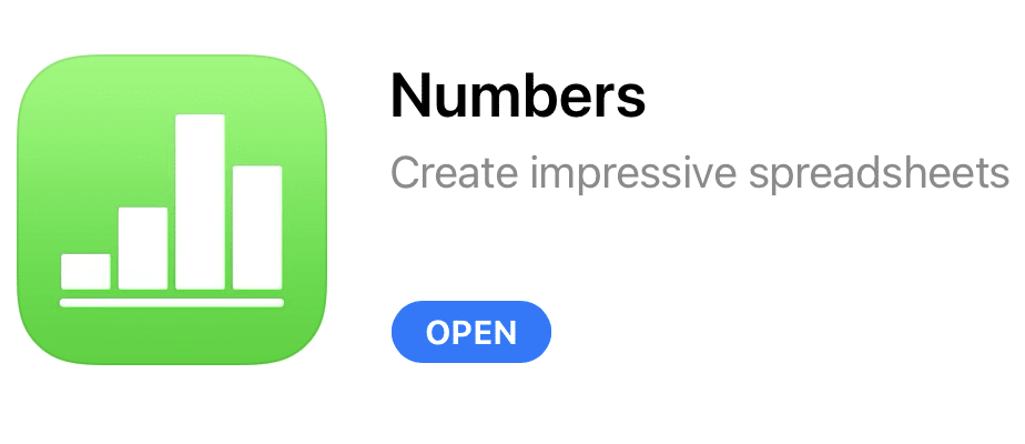 apple numbers