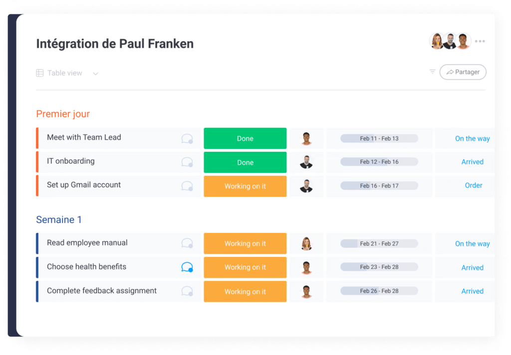 tableau onboarding monday