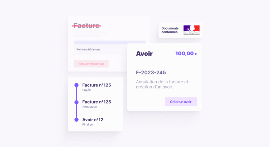 facture avoir mise en avant