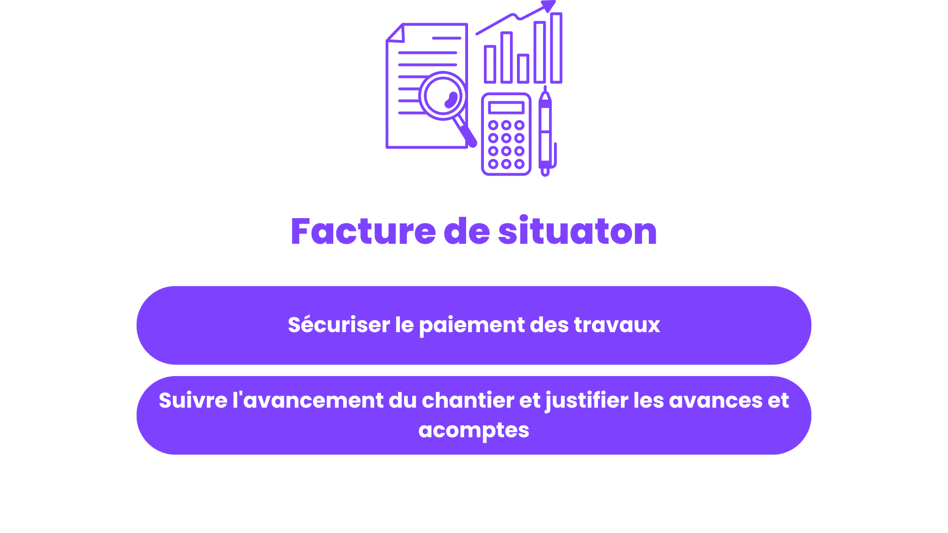 facture de situation utilité