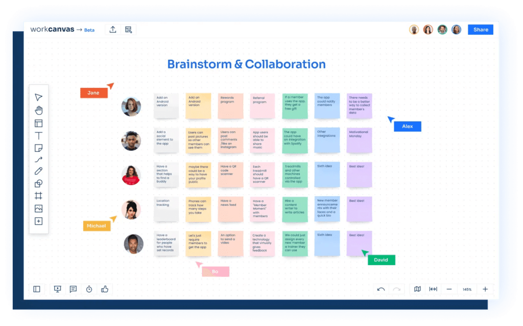 Brainstorm WorkCanvas