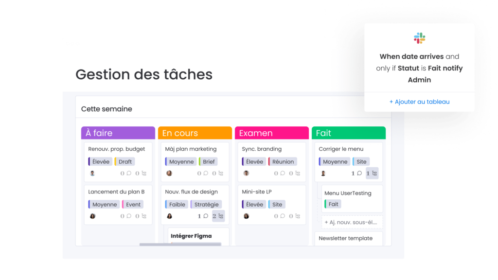 gestion de tâches