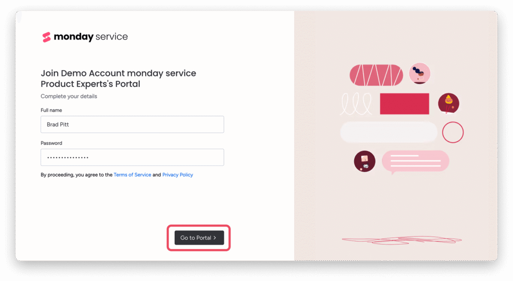 monday service acces