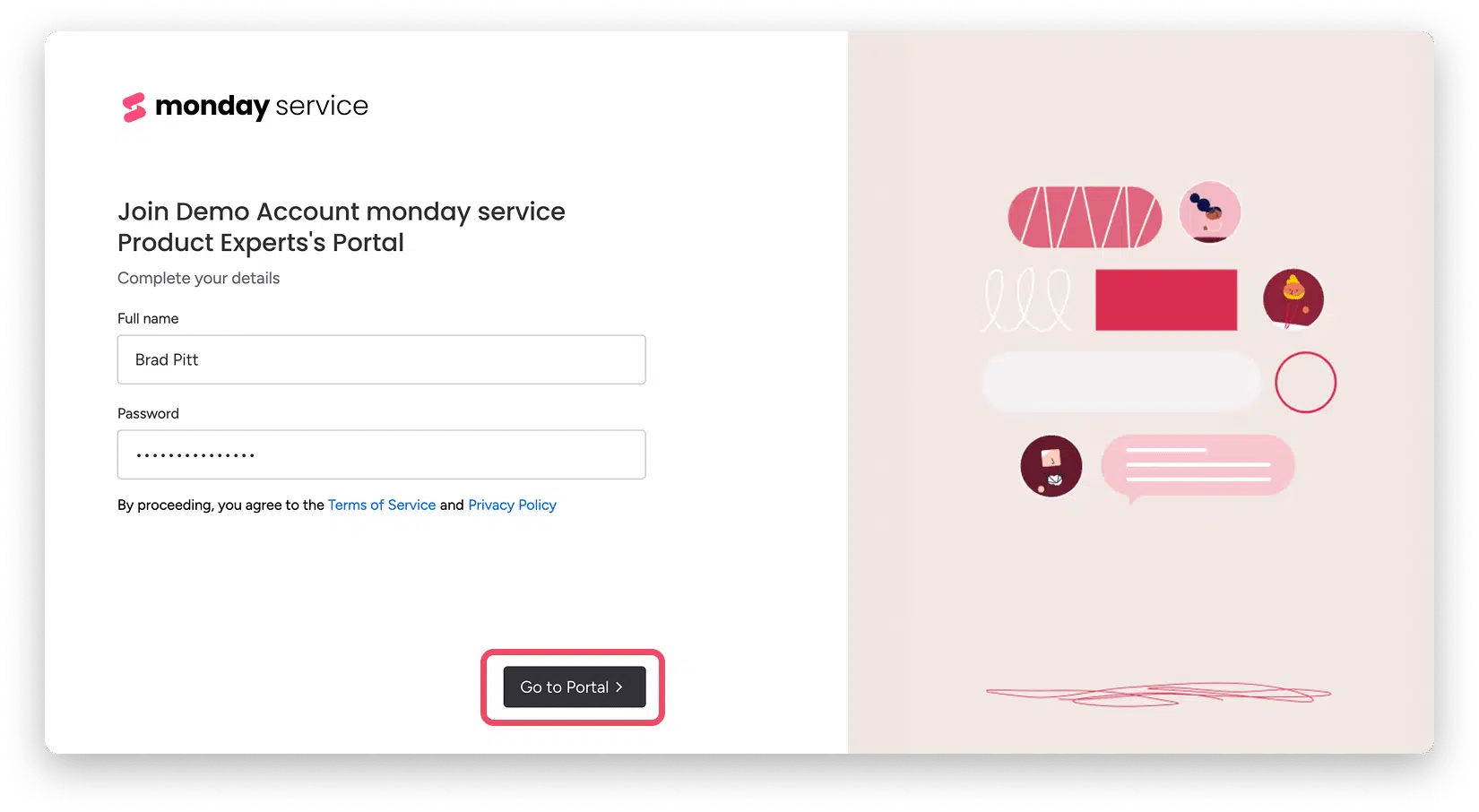 monday service acces