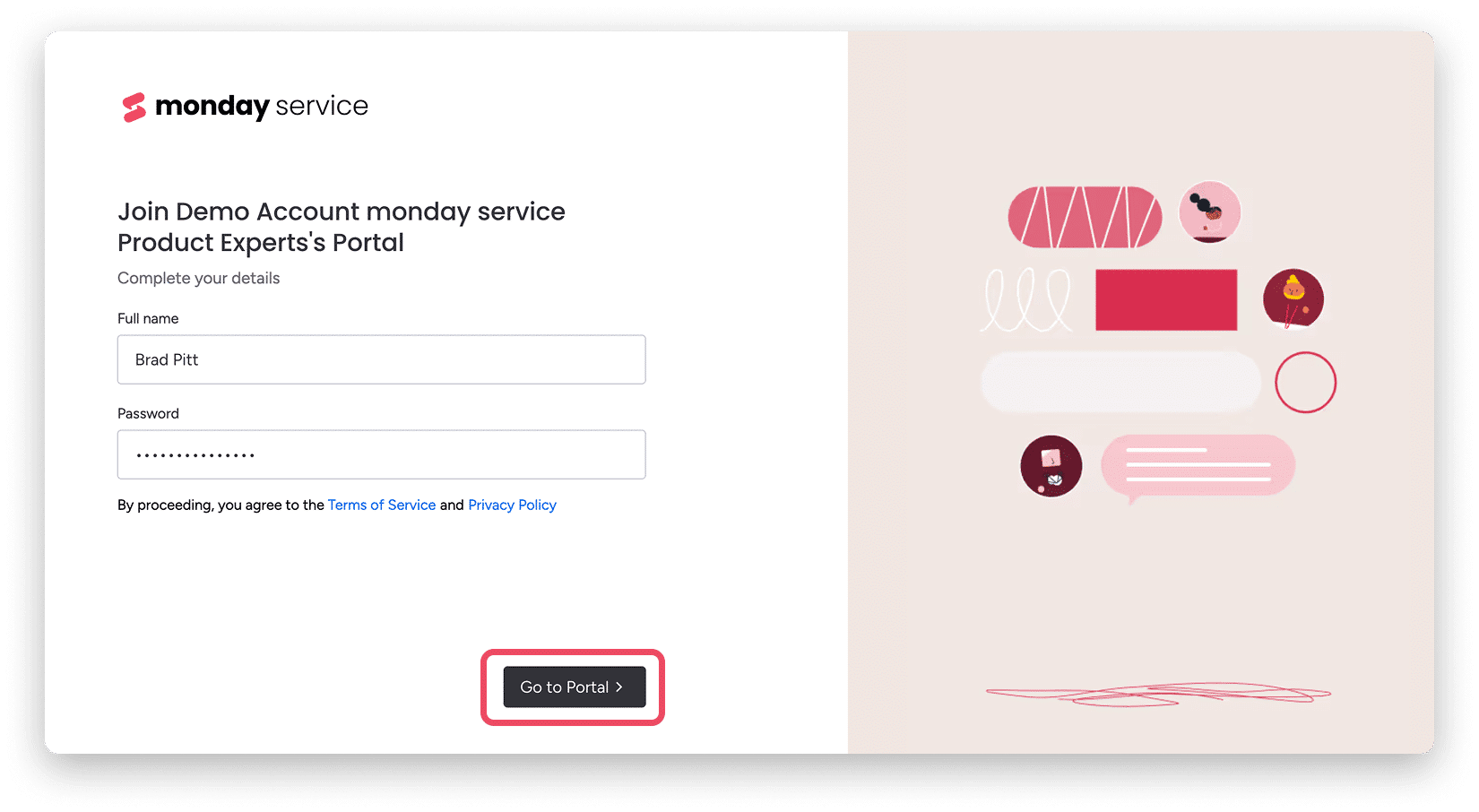 monday service acces