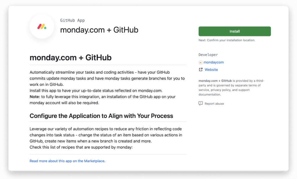 monday Dev - Install GitHub